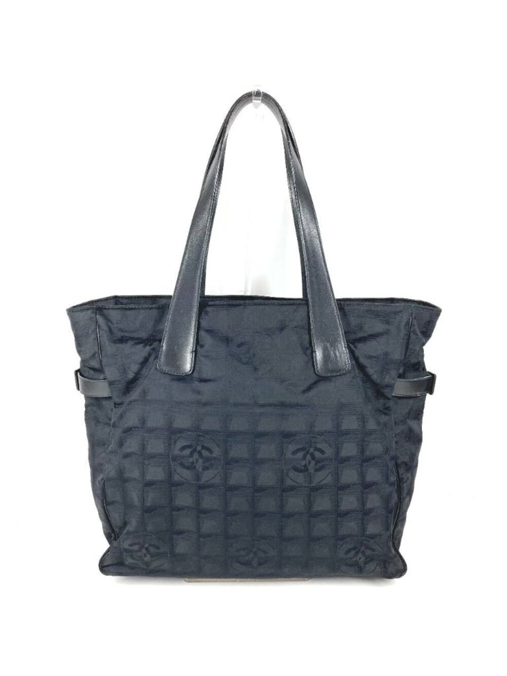 Chanel Shoulder Bag New Travel Line GM Nylon Leather Black